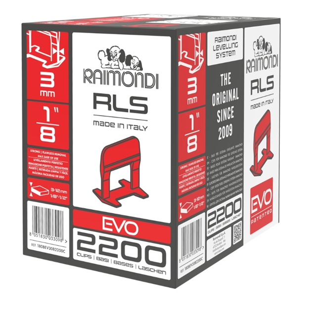 Kasse med 3 mm RLS EVO Klips